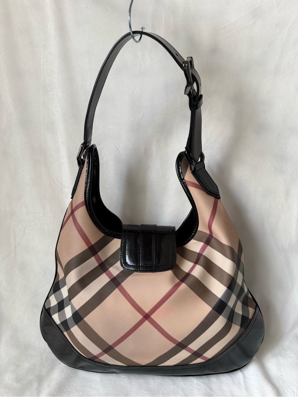 Burberry Nova Check Canvas Brook Hobo Bag - Picture 5 of 13